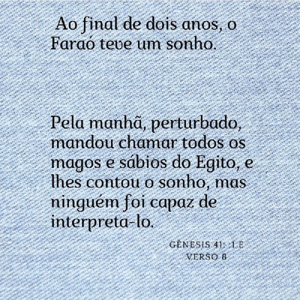 Gênesis 41:1 e 8