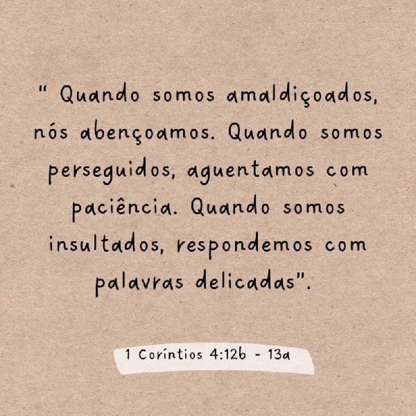 1 Coríntios 4:12b-13a