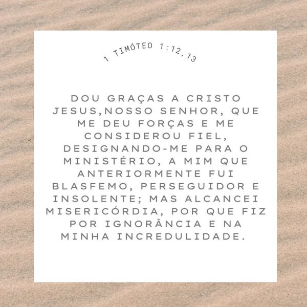 1 Timóteo 1:12-13