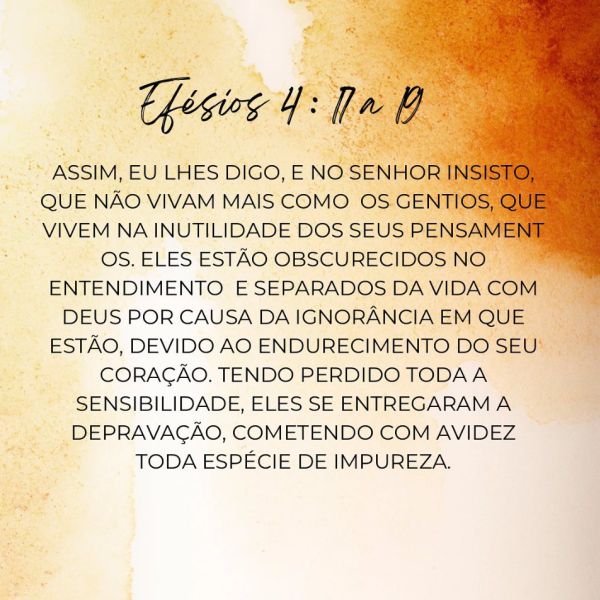 Efésios 4:17-19